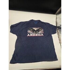 5 Star Shirt America Bald Eagle Graphic Print Blue Patriotic SIze XXL
